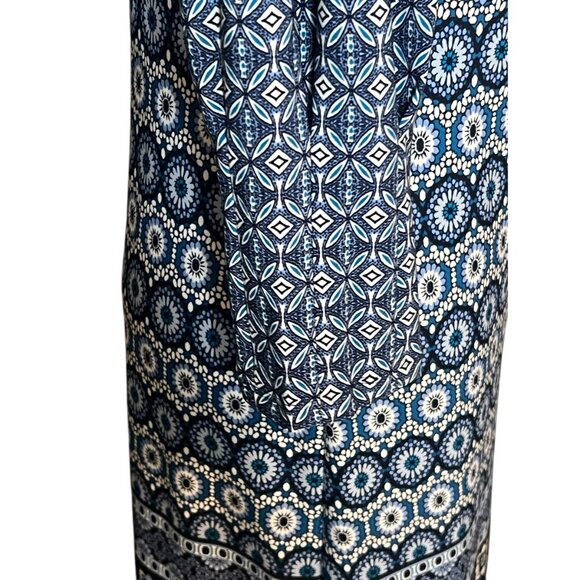 Vince Camuto blue patterned jersey sheath dress with balloon sleeve 2 NWT - Picture 7 of 13